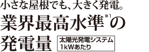 小さな屋根でも、大きく発電。世界最高水準のモジュール変換効率